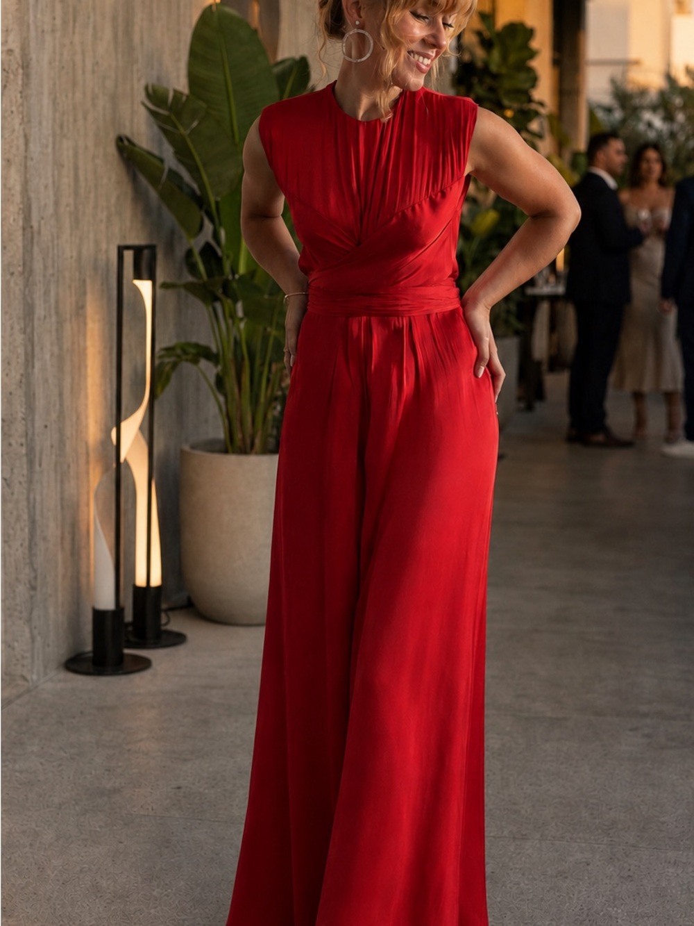 Zara Sleeveless Maxi Dress with Waist Tie. New. No tags